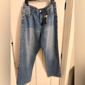 Forever 21 Sparkly Jeans with Rhinestones Size 16